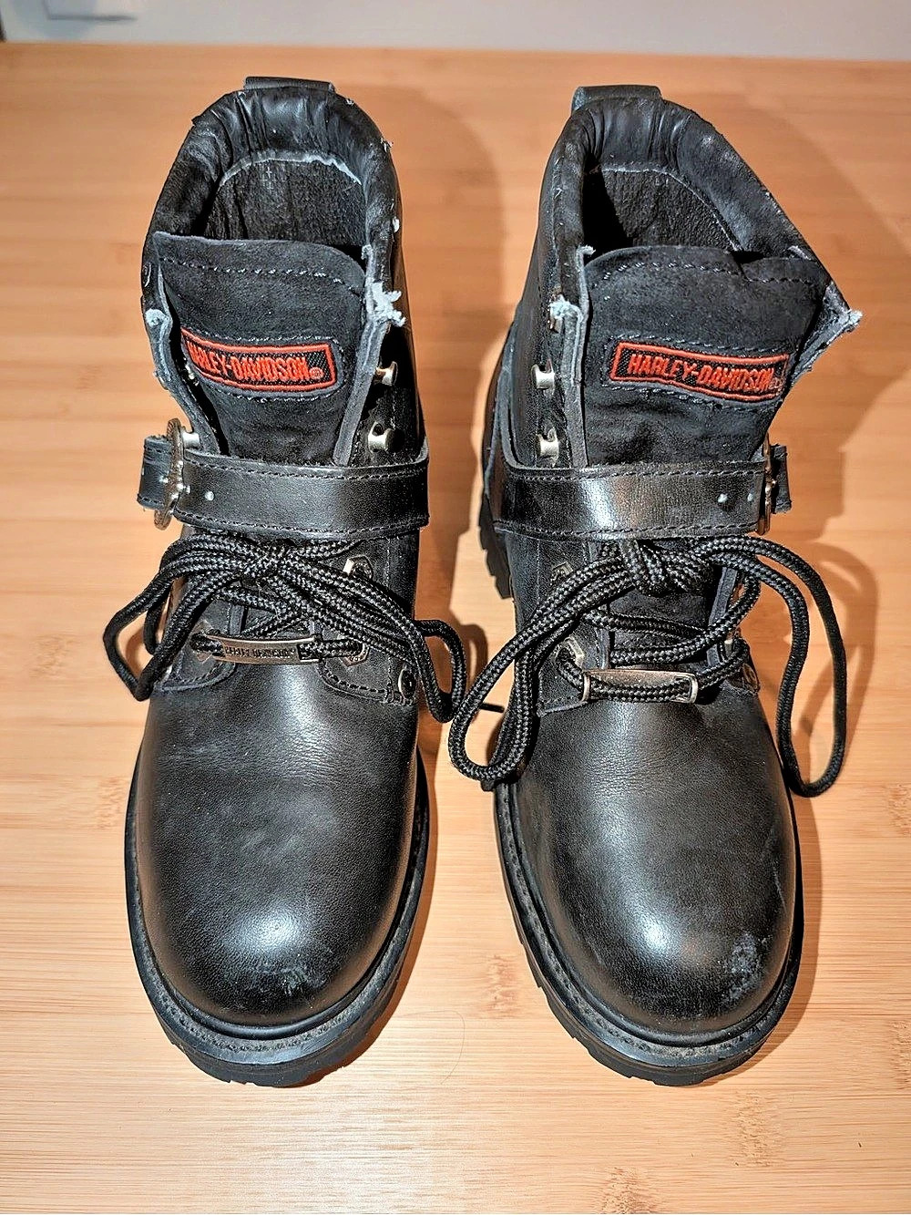 ☘️ Harley-Davidson Brake Buckle Motorcycle Boots Black US Womens 7